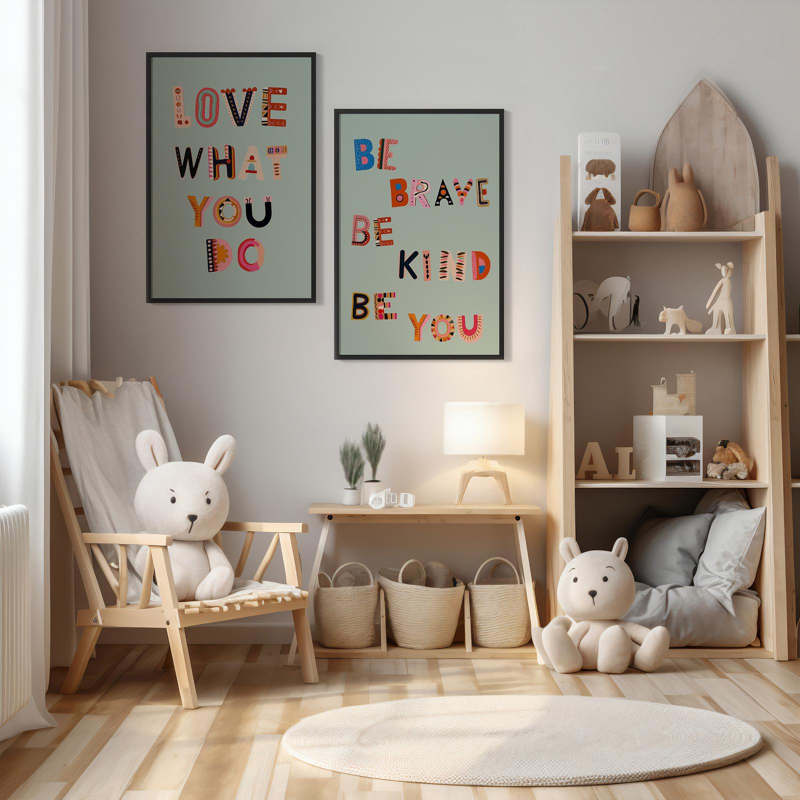 Poster - Be Brave, Be Kind / Set of 2