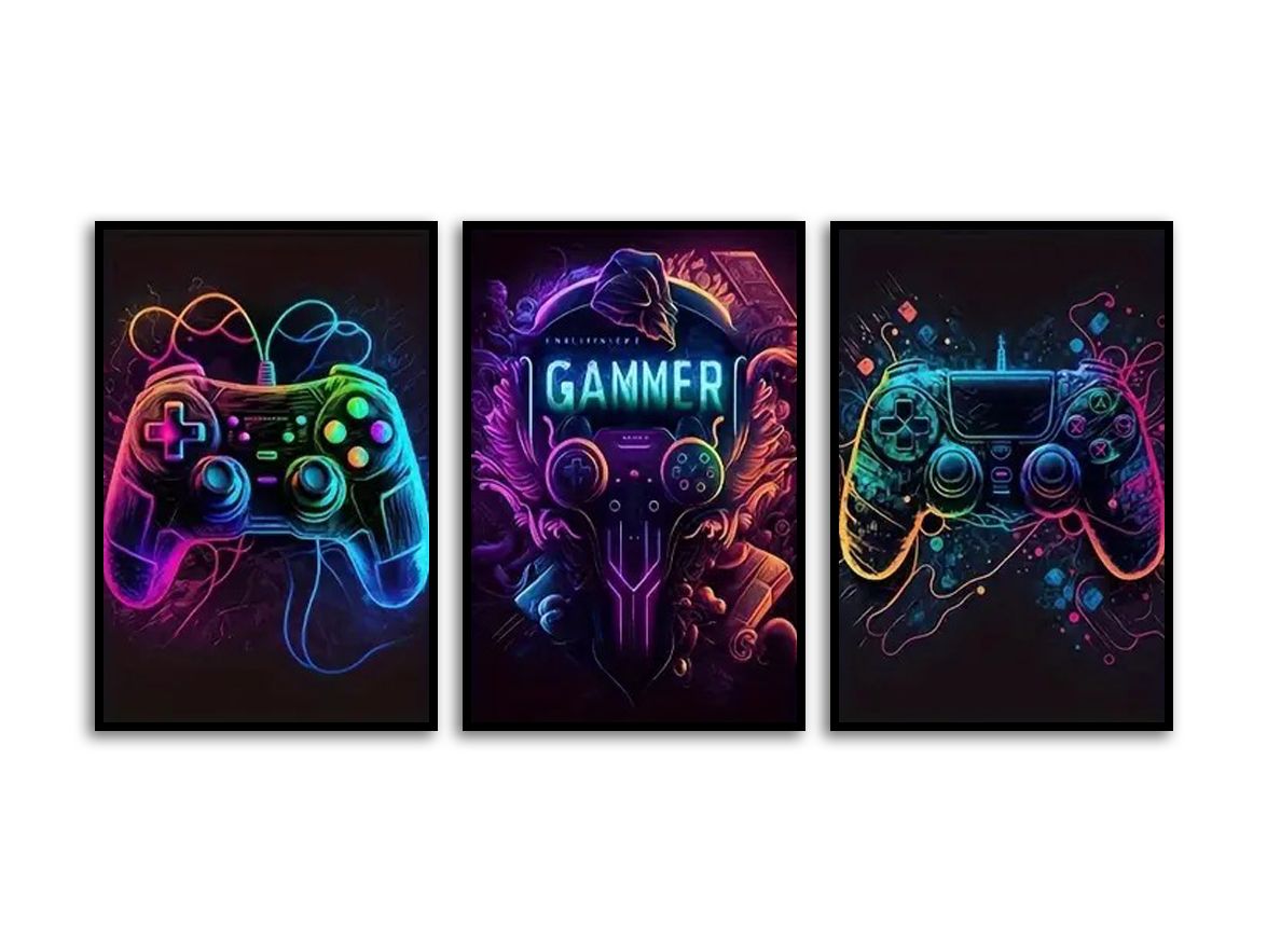 Poster - Gaming Controller Art / Set of 3