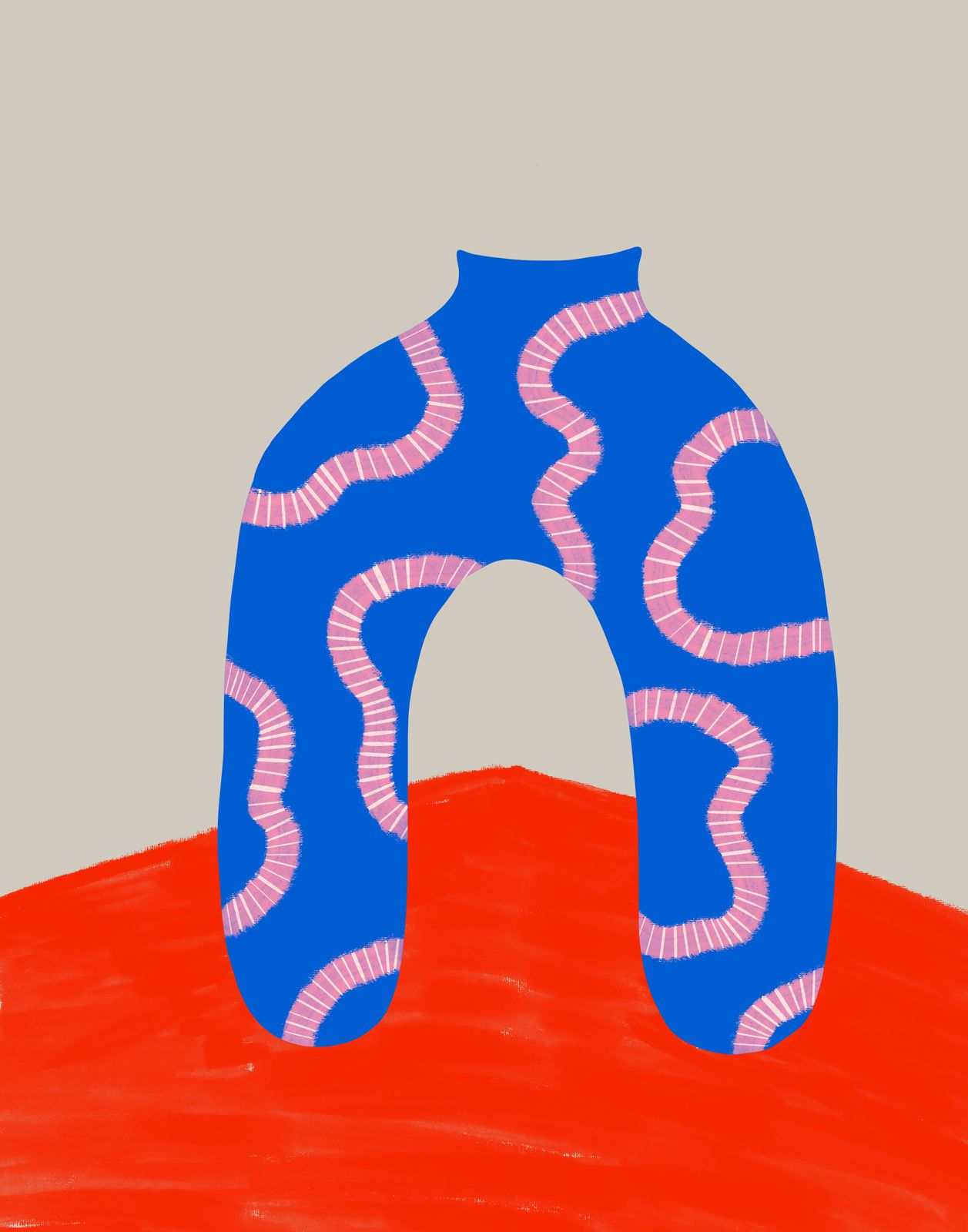 Poster - Abstract Blue and Red