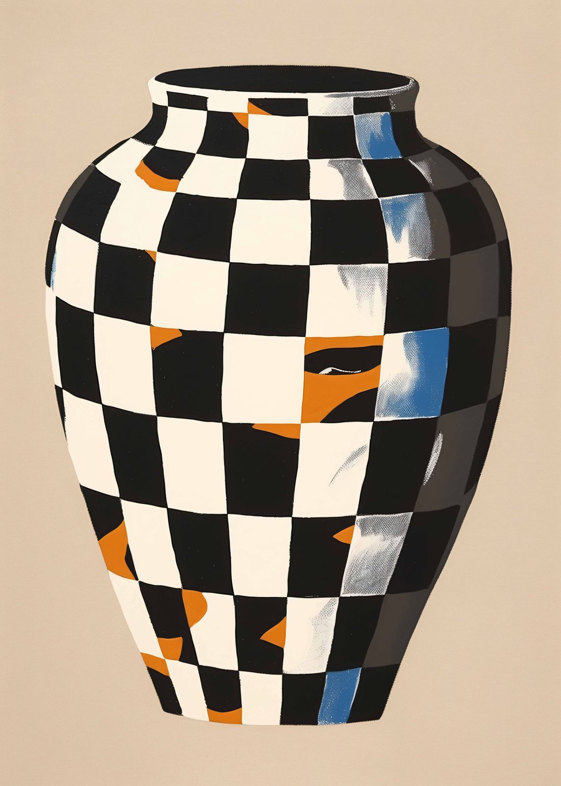 Poster - Checkered Vase