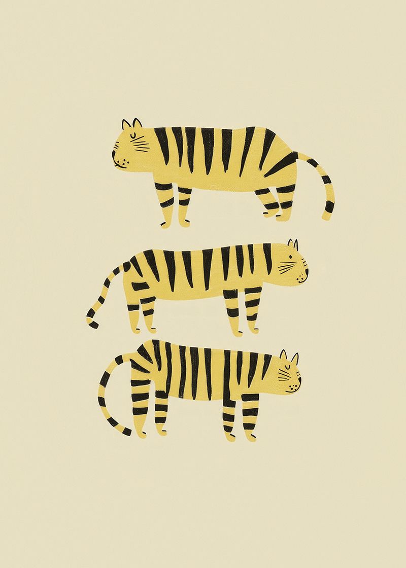 Poster - Yellow Tigers