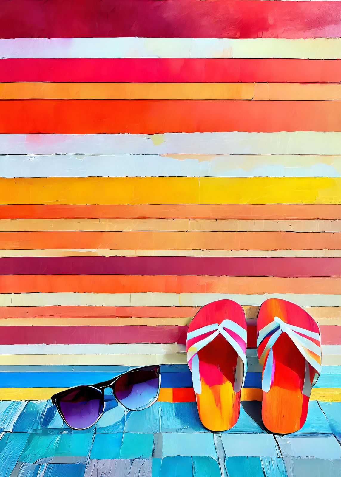 Poster - Colorful Flip Flops