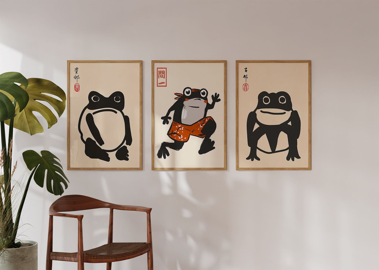 Poster - Charming Frog Illustrations / Set of 3