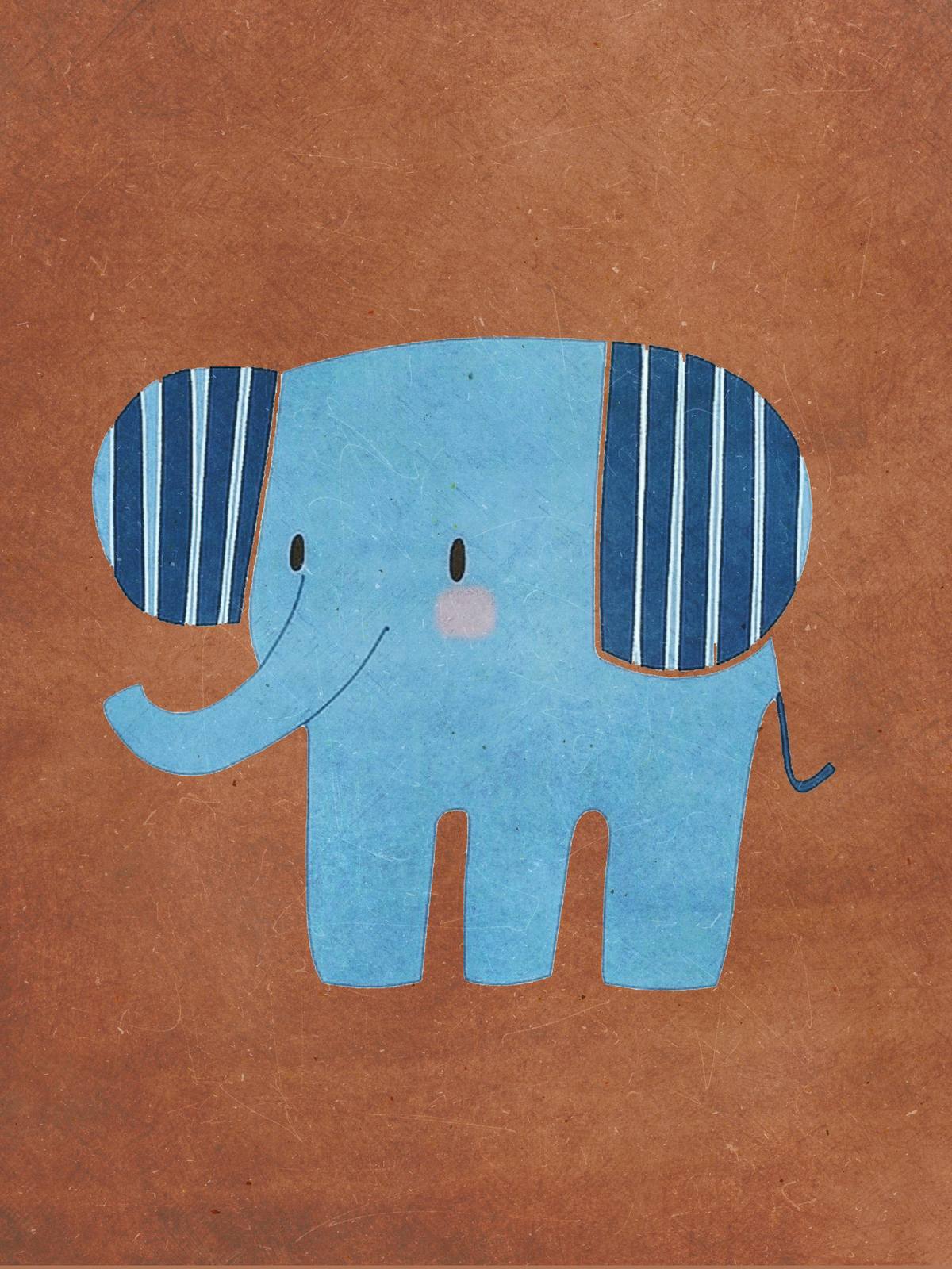 Poster - Blue Elephant