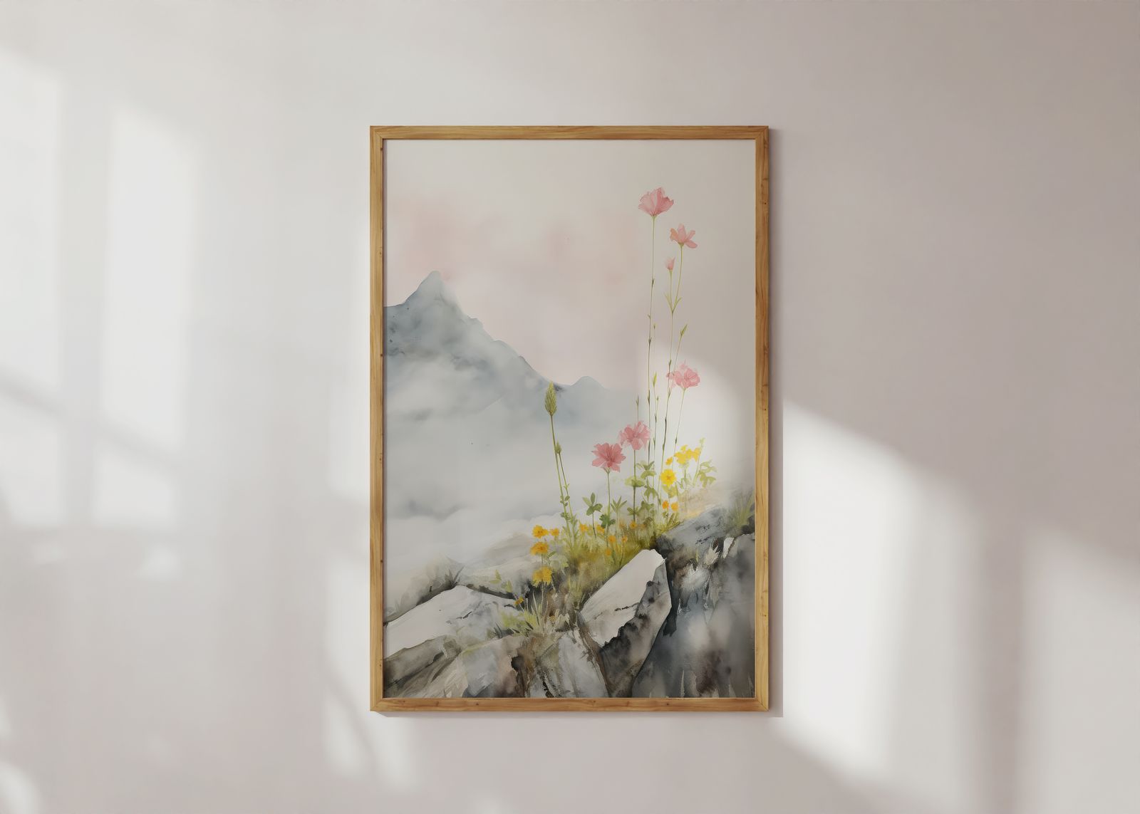 Poster - Mountain Floral Art