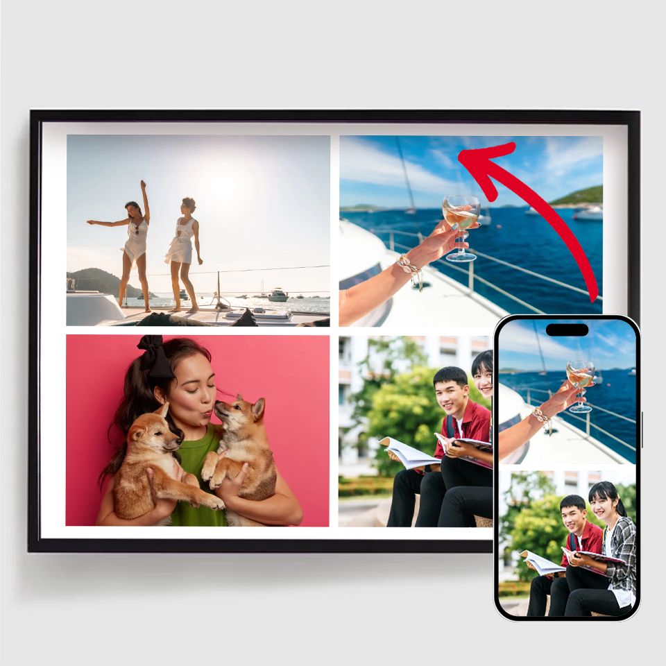 Personalised Posters – Upload your own images – 4 Photos Horizontal
