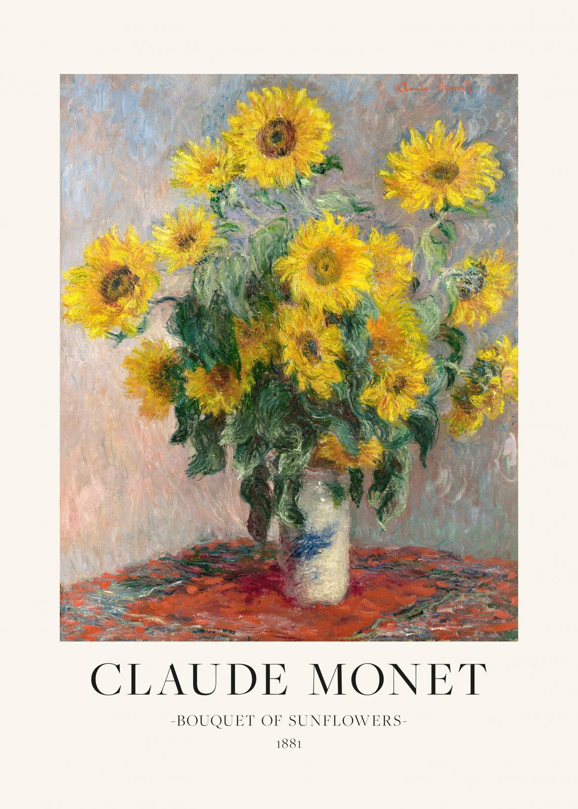 Poster - Bouquet of Sunflowers by Claude Monet