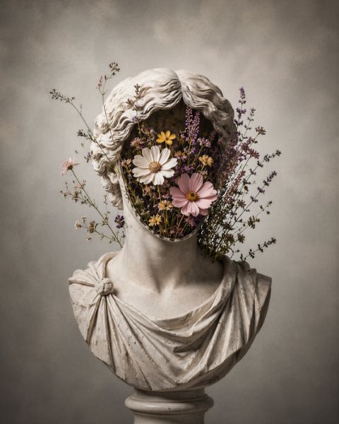Poster - Floral Bust Art