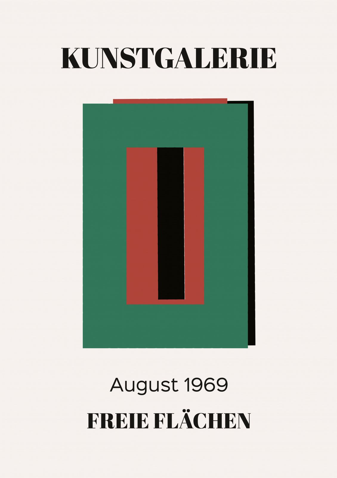 Poster - Kunstgalerie August 1969