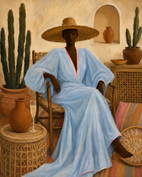 Poster - Elegant Blue Gown