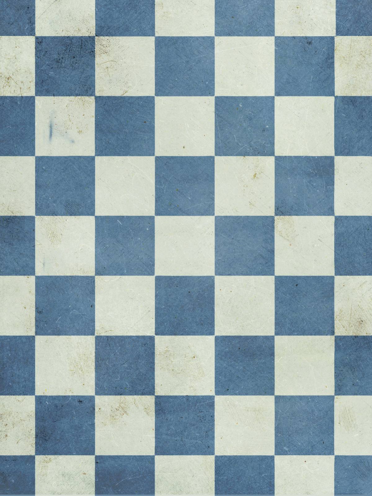 Poster - Blue and White Checkered