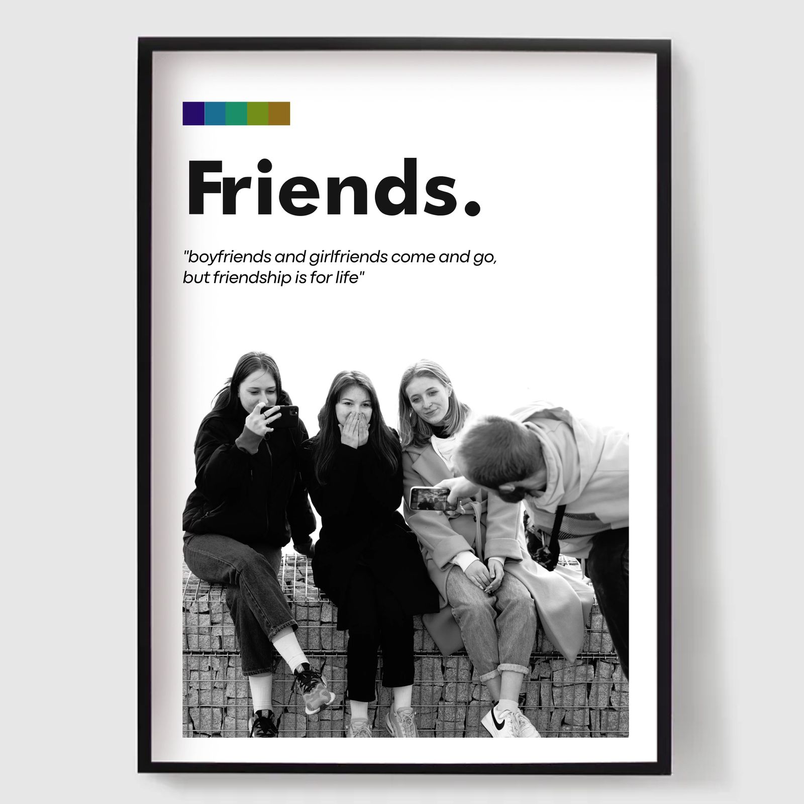 Personalised Poster - Custom Friends with Quote Poster
