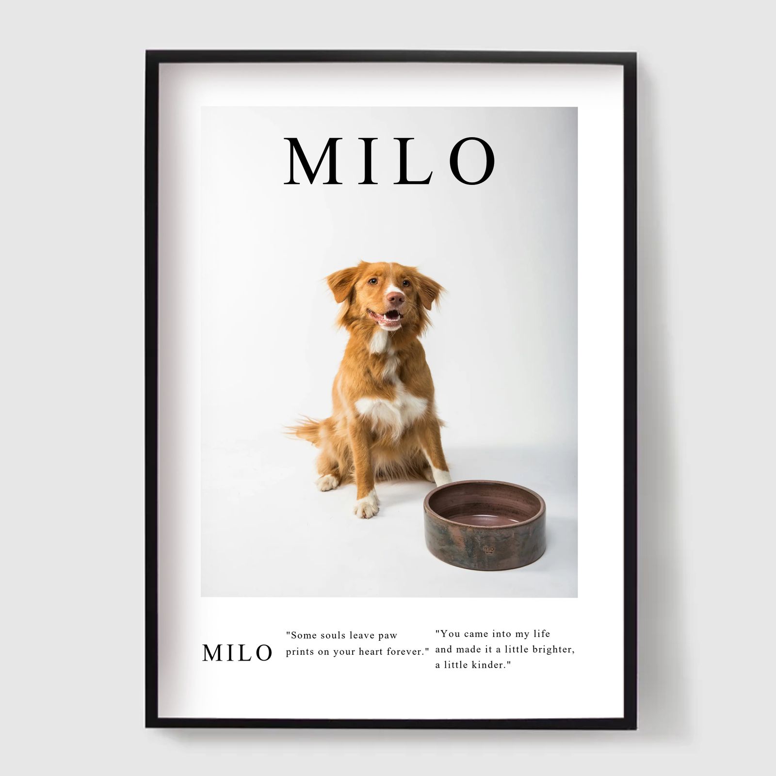 Personalised Poster - Minimalist Pet Memorial