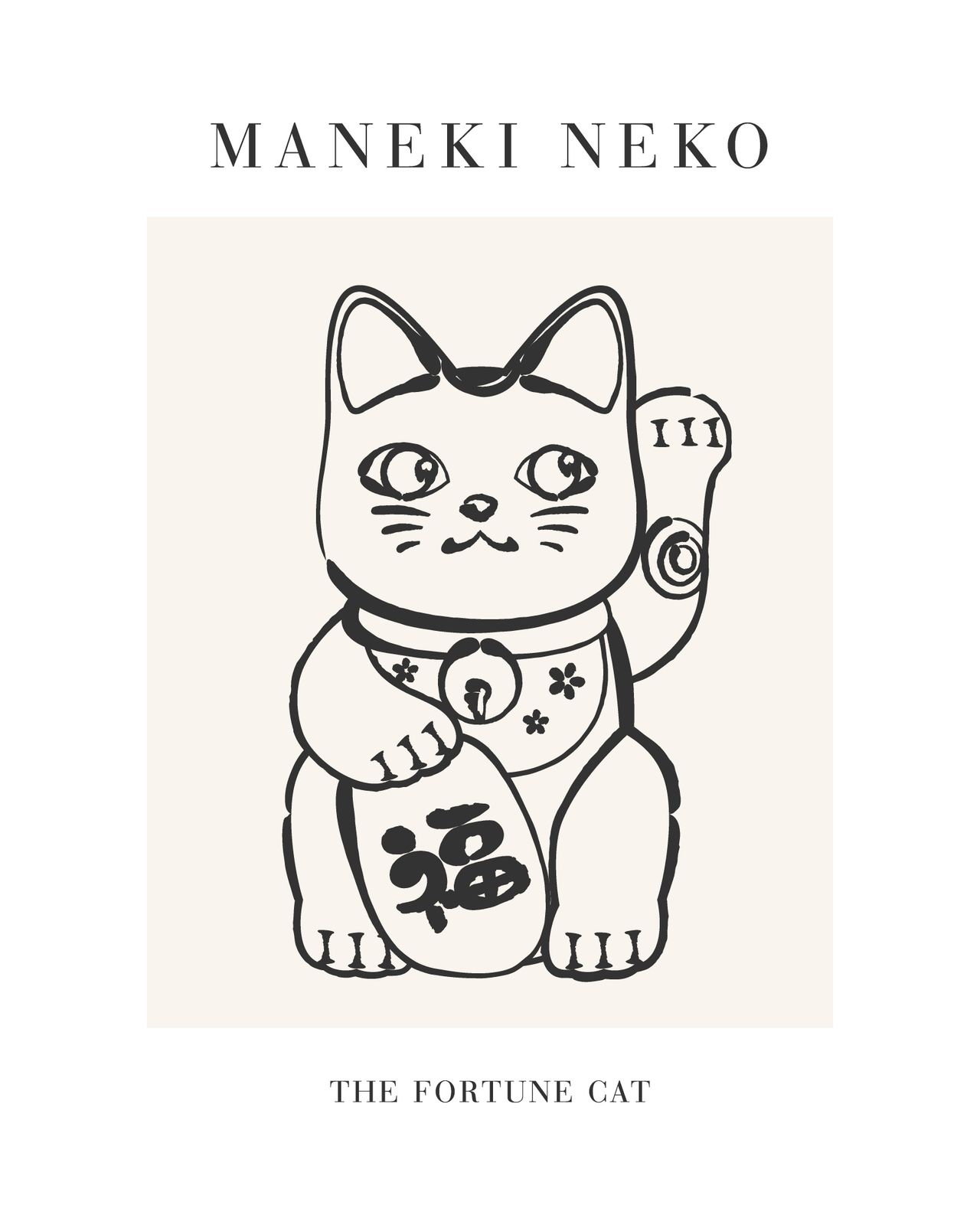 Poster - Maneki Neko The Fortune Cat