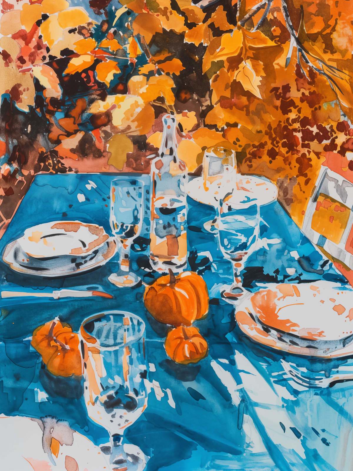 Poster - Autumn Table Scene