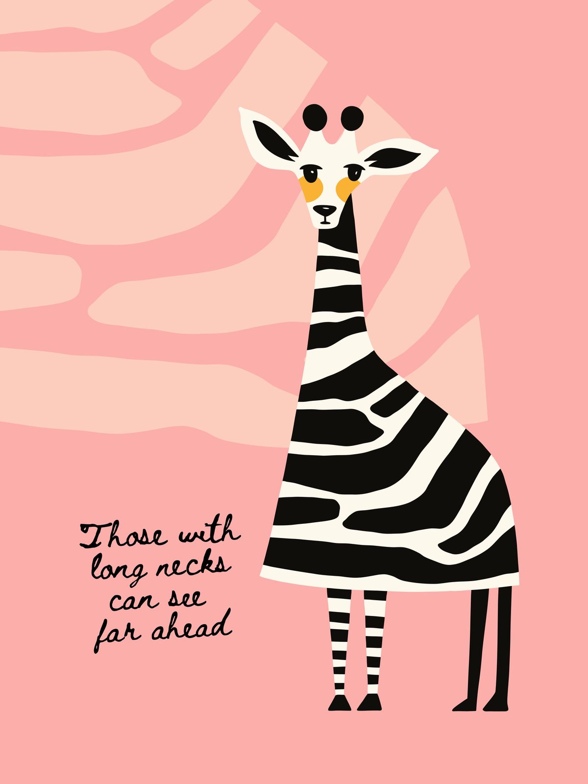 Poster - Zebra Giraffe Illustration