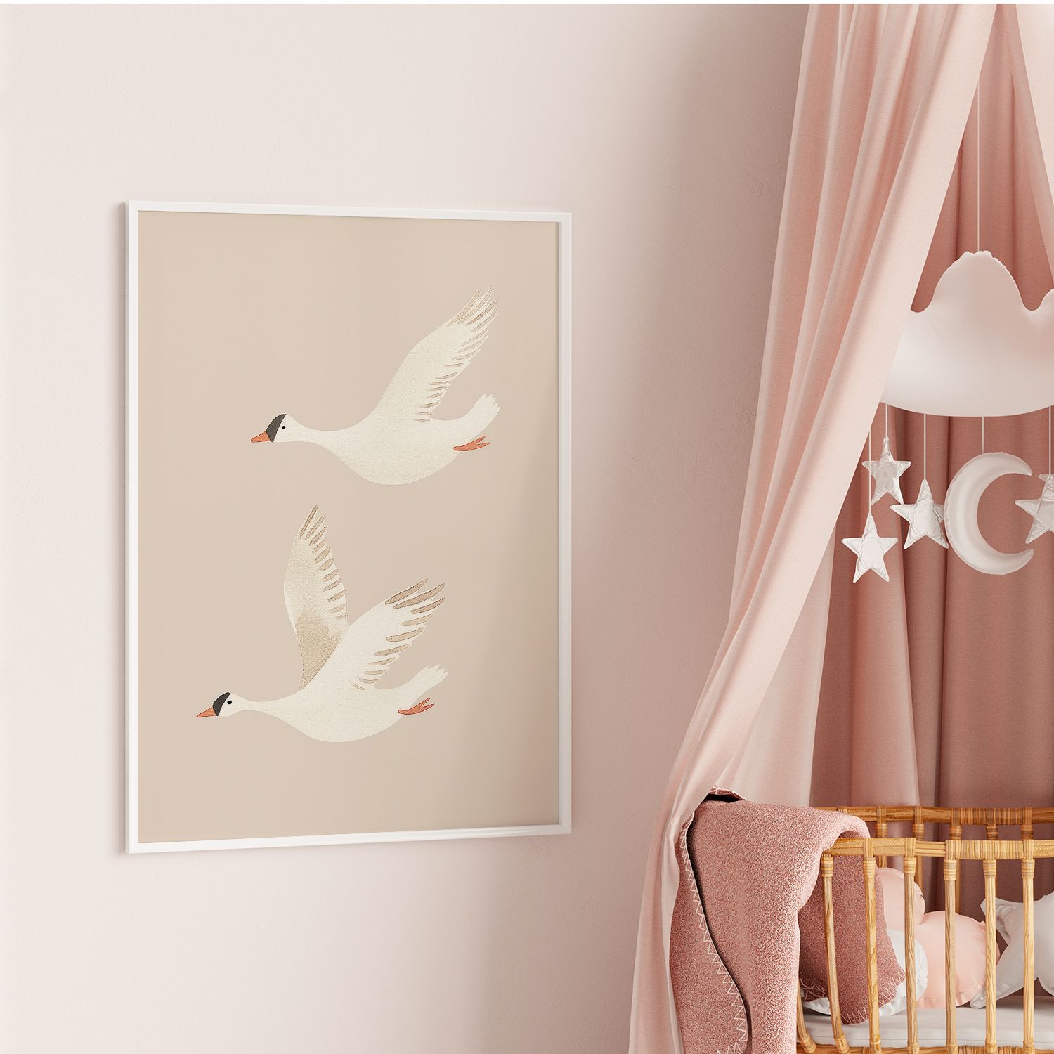 Poster - Flying Swans