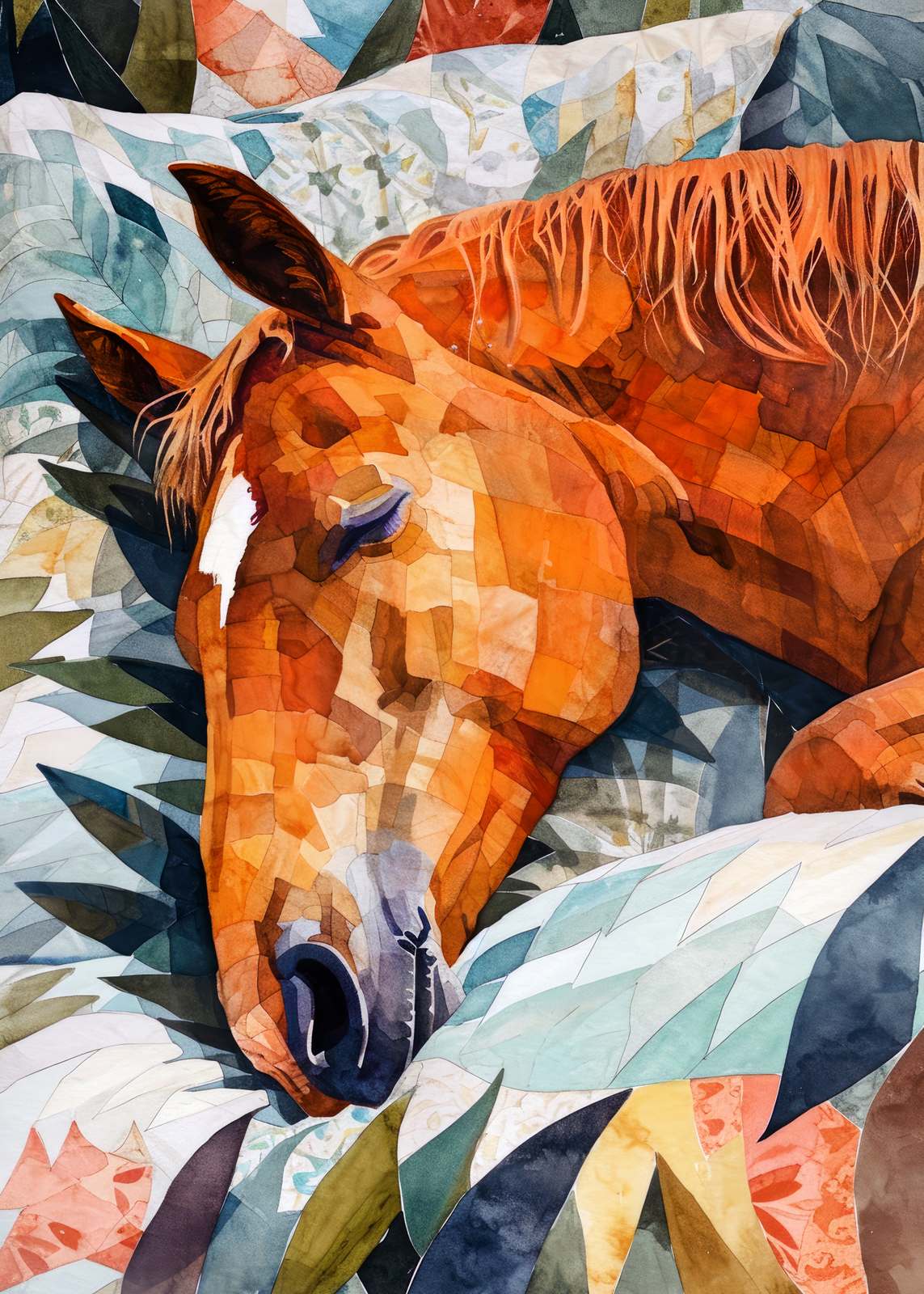Poster - Sleeping Horse