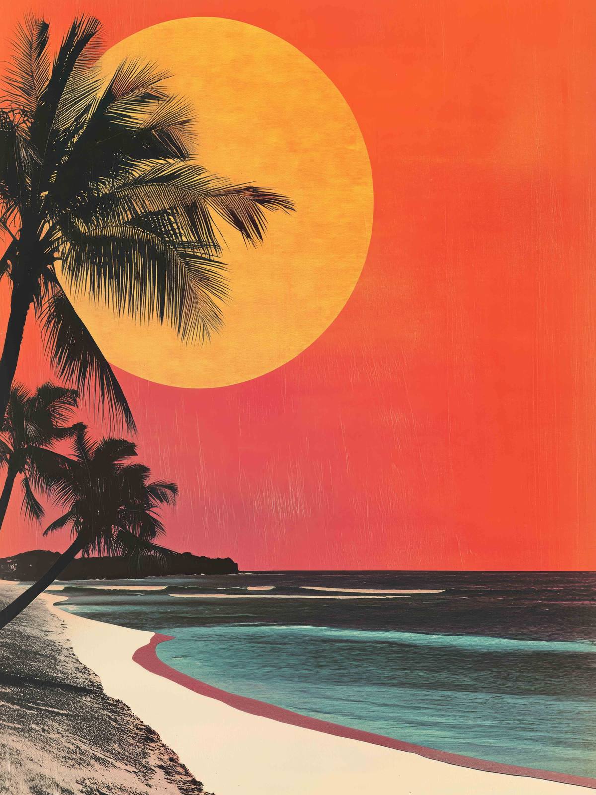 Poster - Tropical Sunset Beach