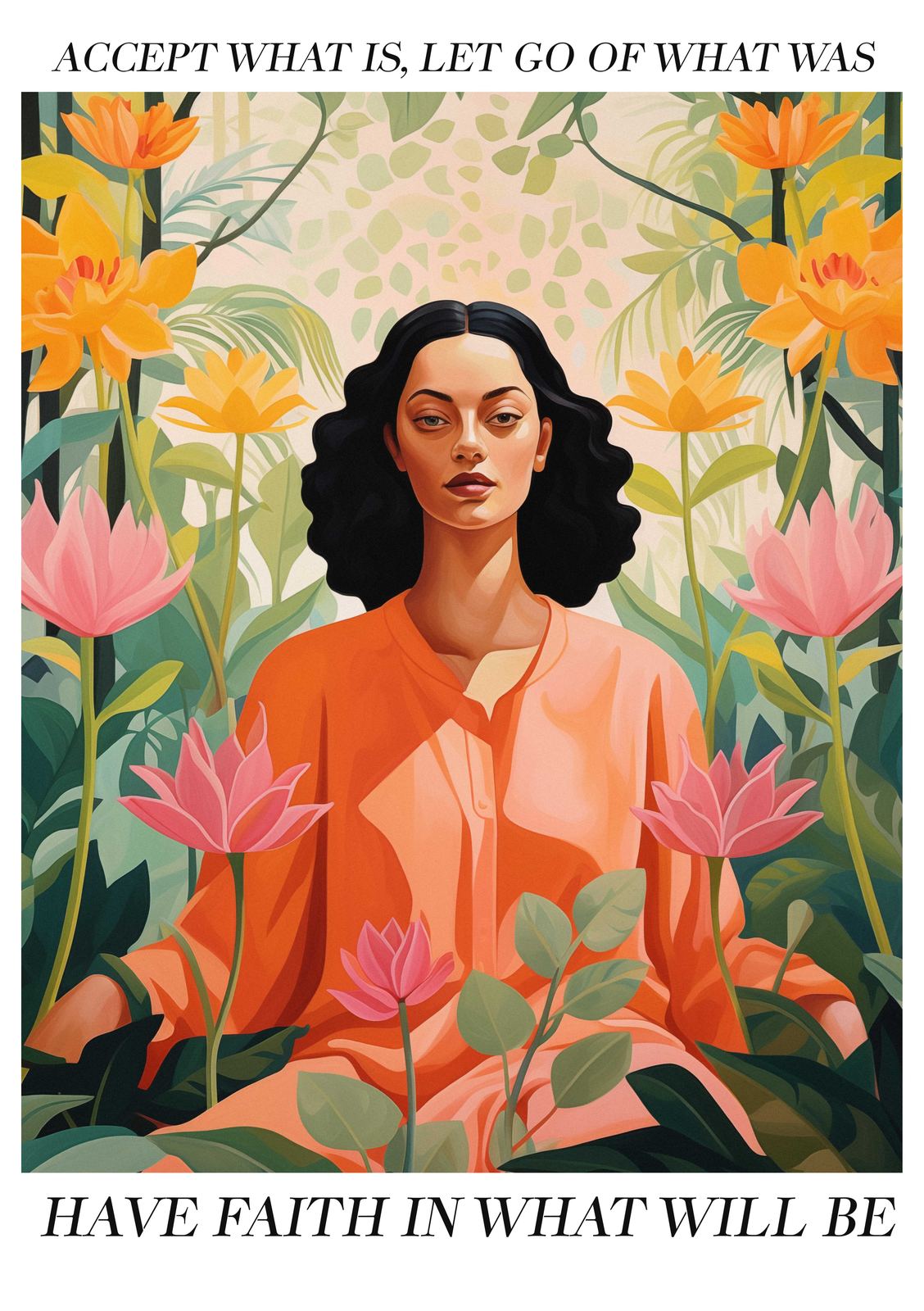 Poster - Floral Meditation