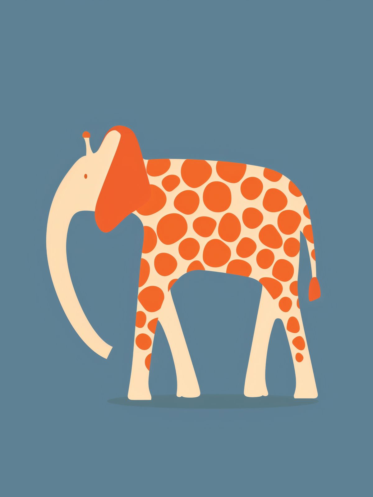 Poster - Orange Elephant