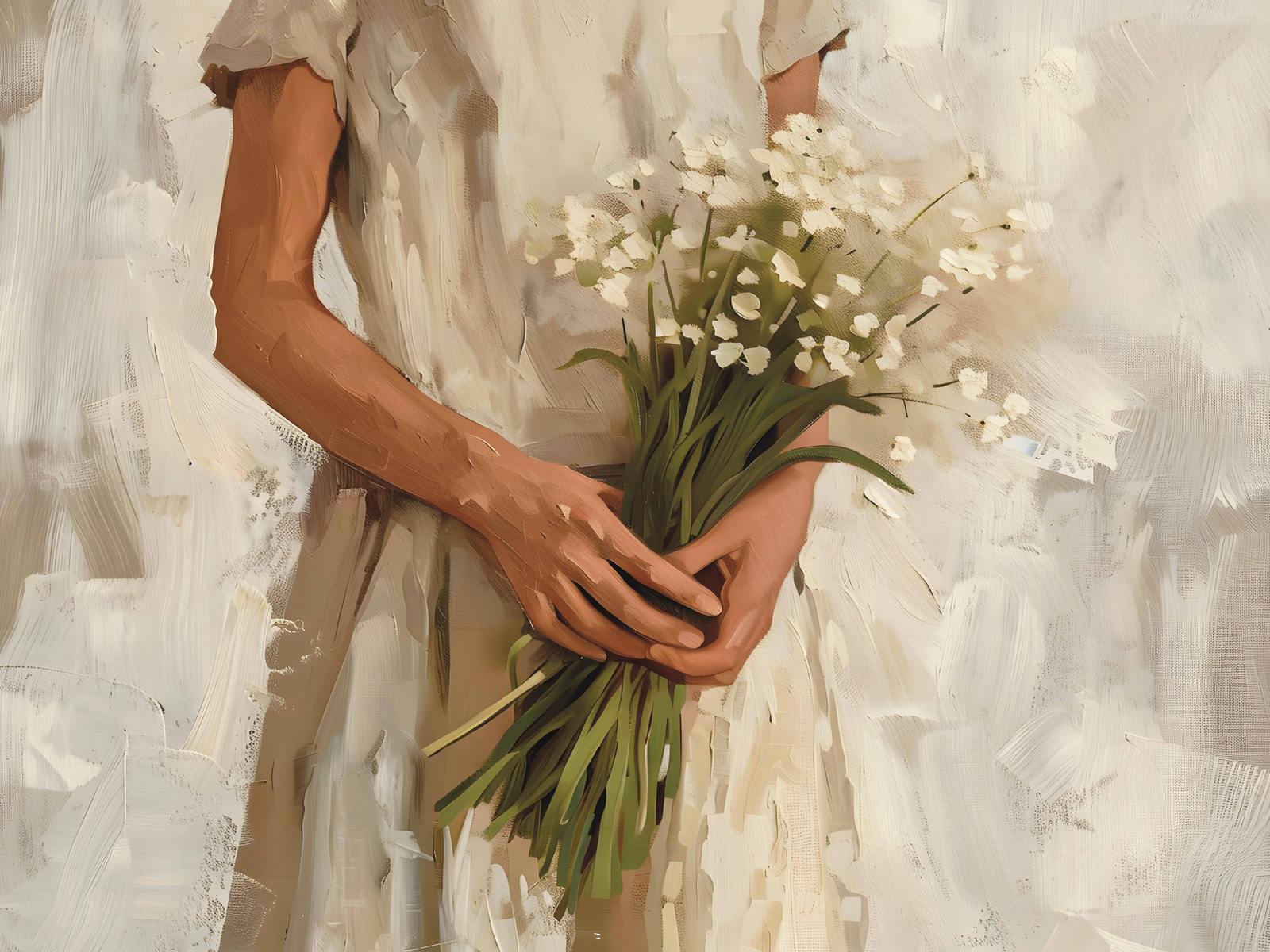Poster - Woman with Flowers