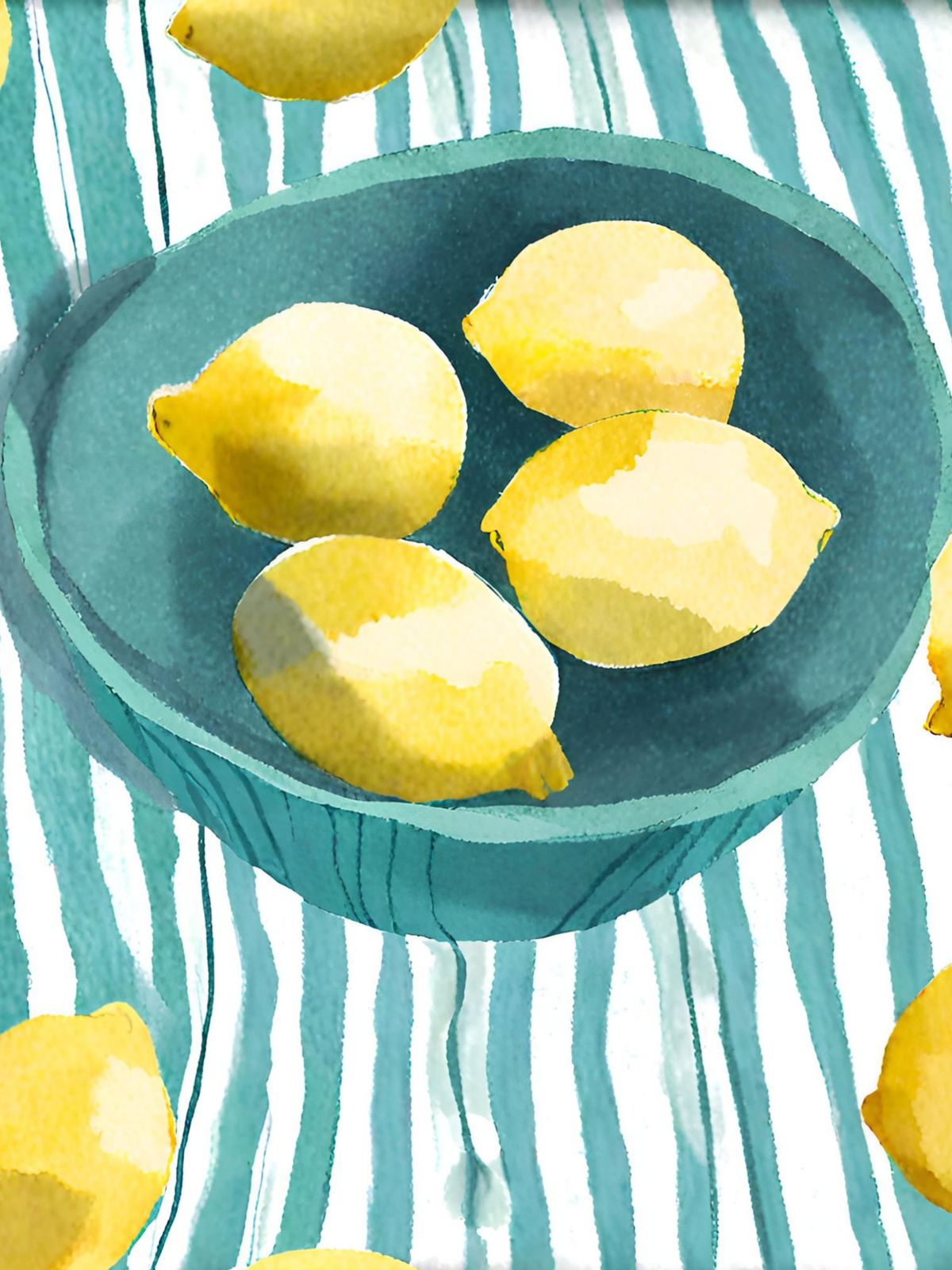 Poster - Lemons in a Bowl