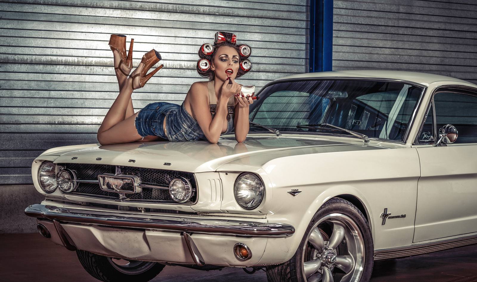 Poster - Vintage Car and Model