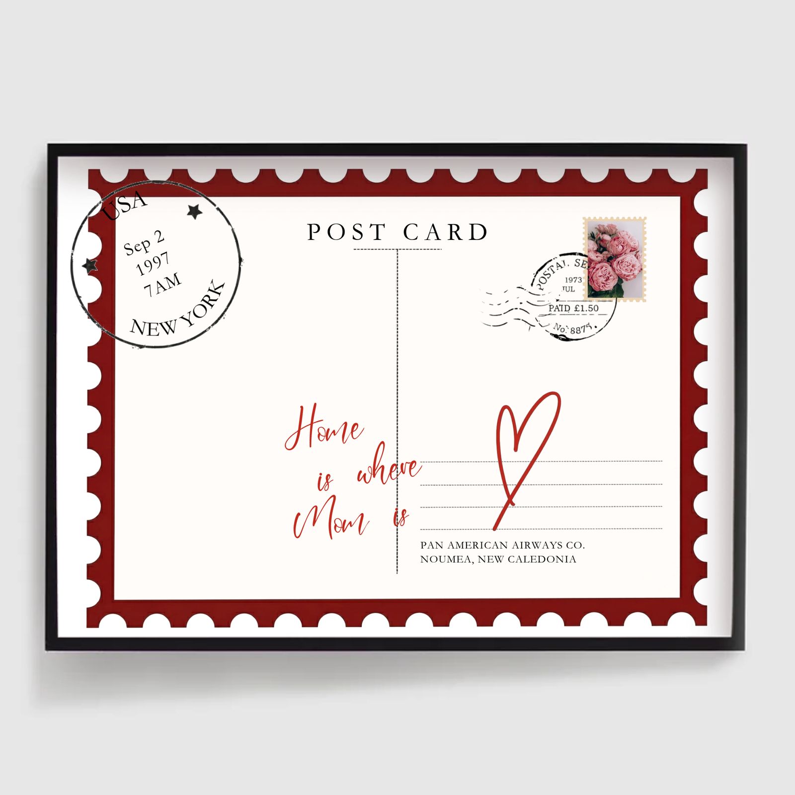 Personalised Poster - Mothers Day Postcard Quote