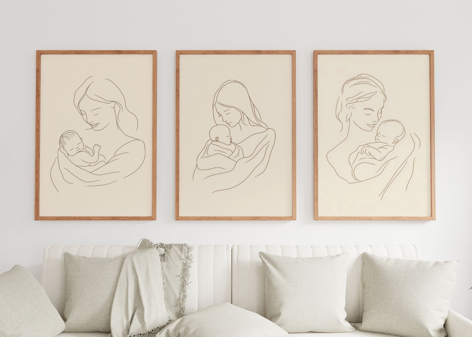 Poster - Motherhood Line Art / Set of 3