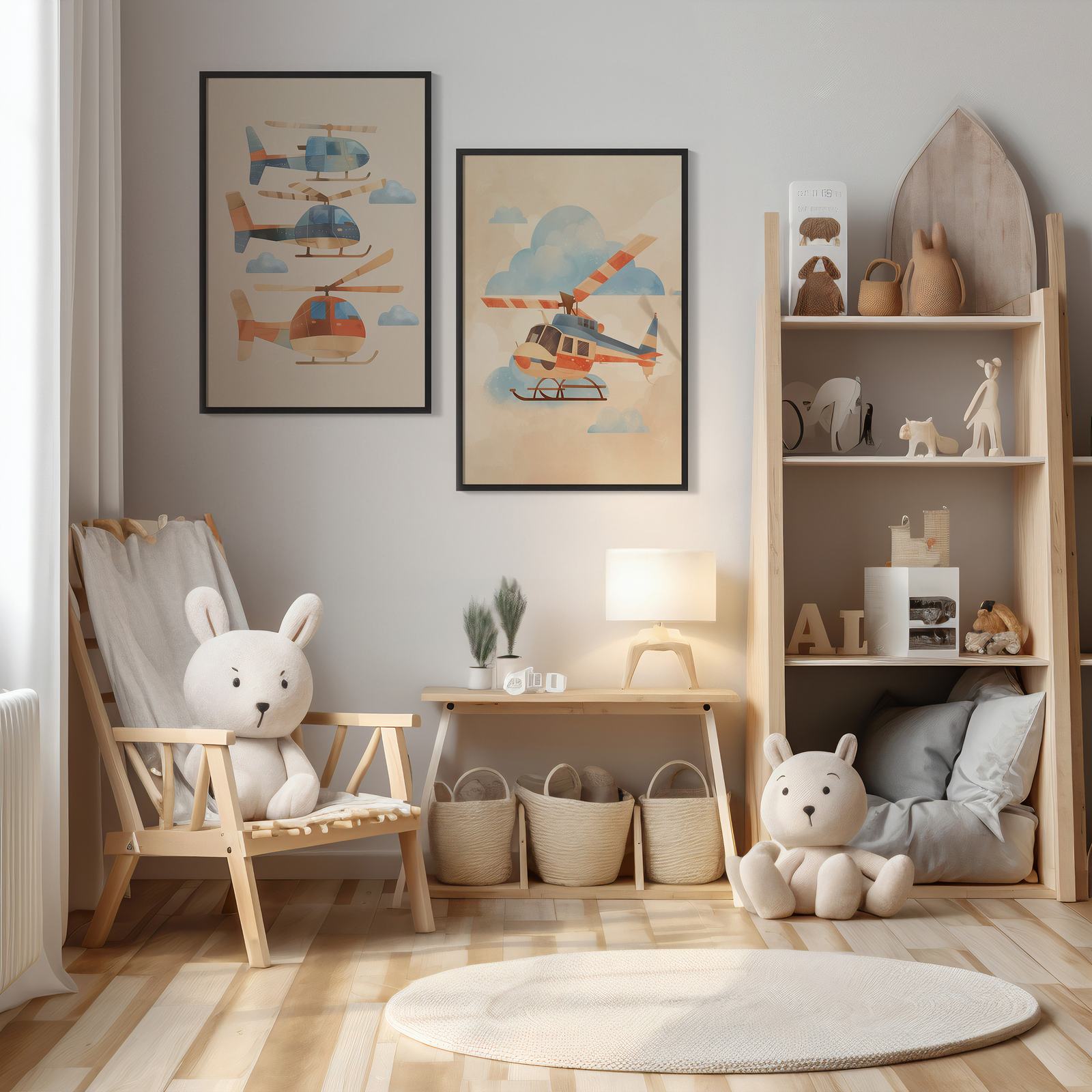 Poster - Helicopter Artwork / Set of 2