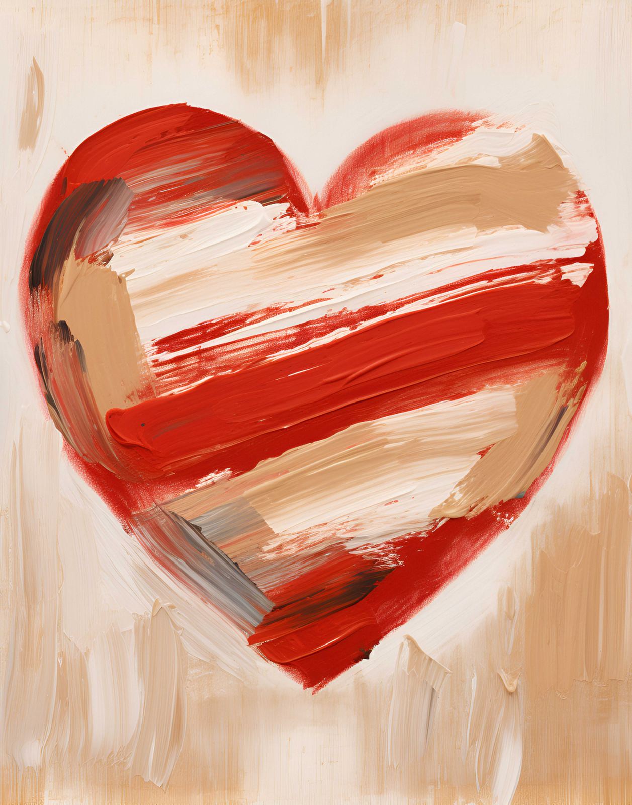 Poster - Heart Abstract Art