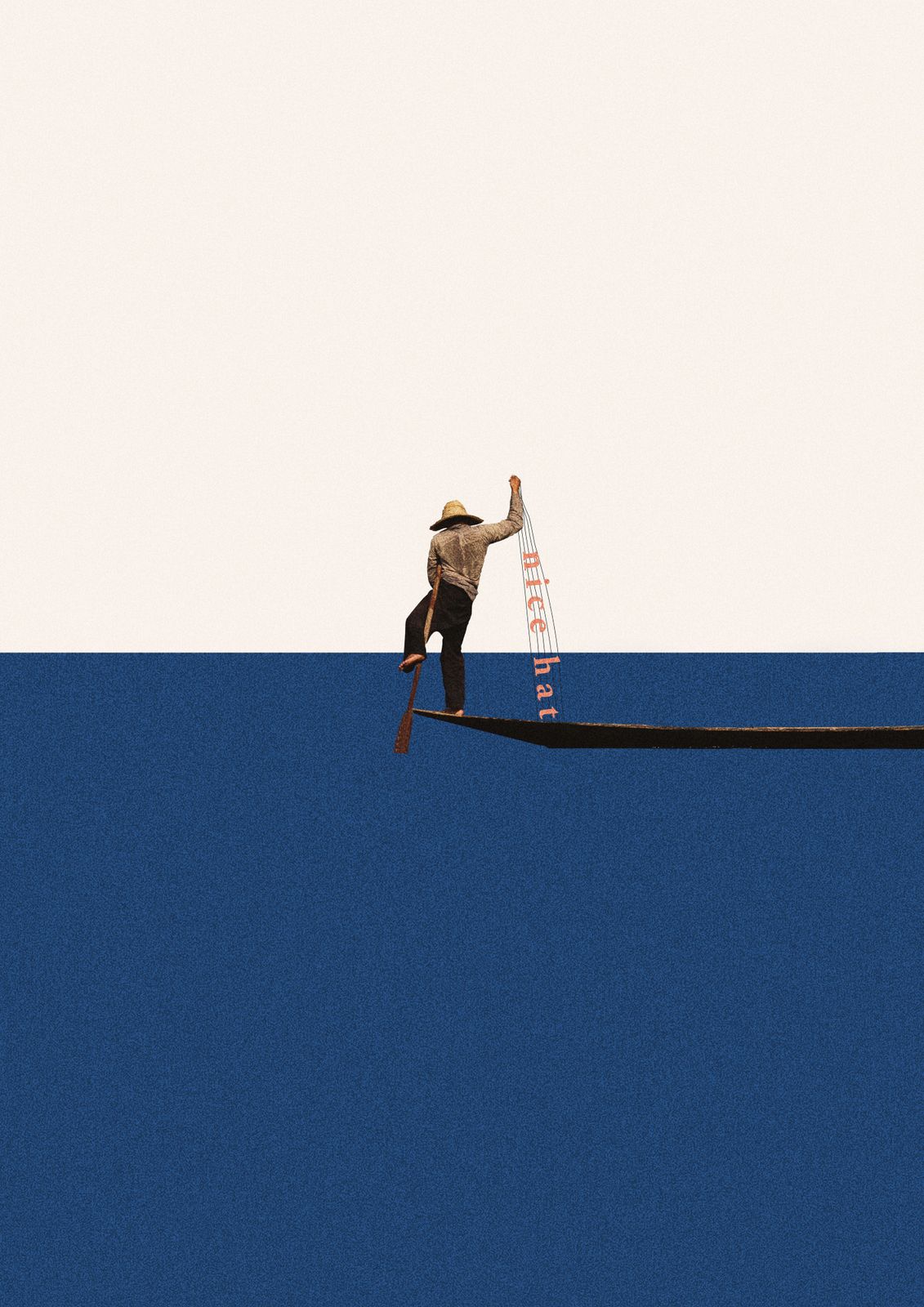 Poster - Fisherman on Blue