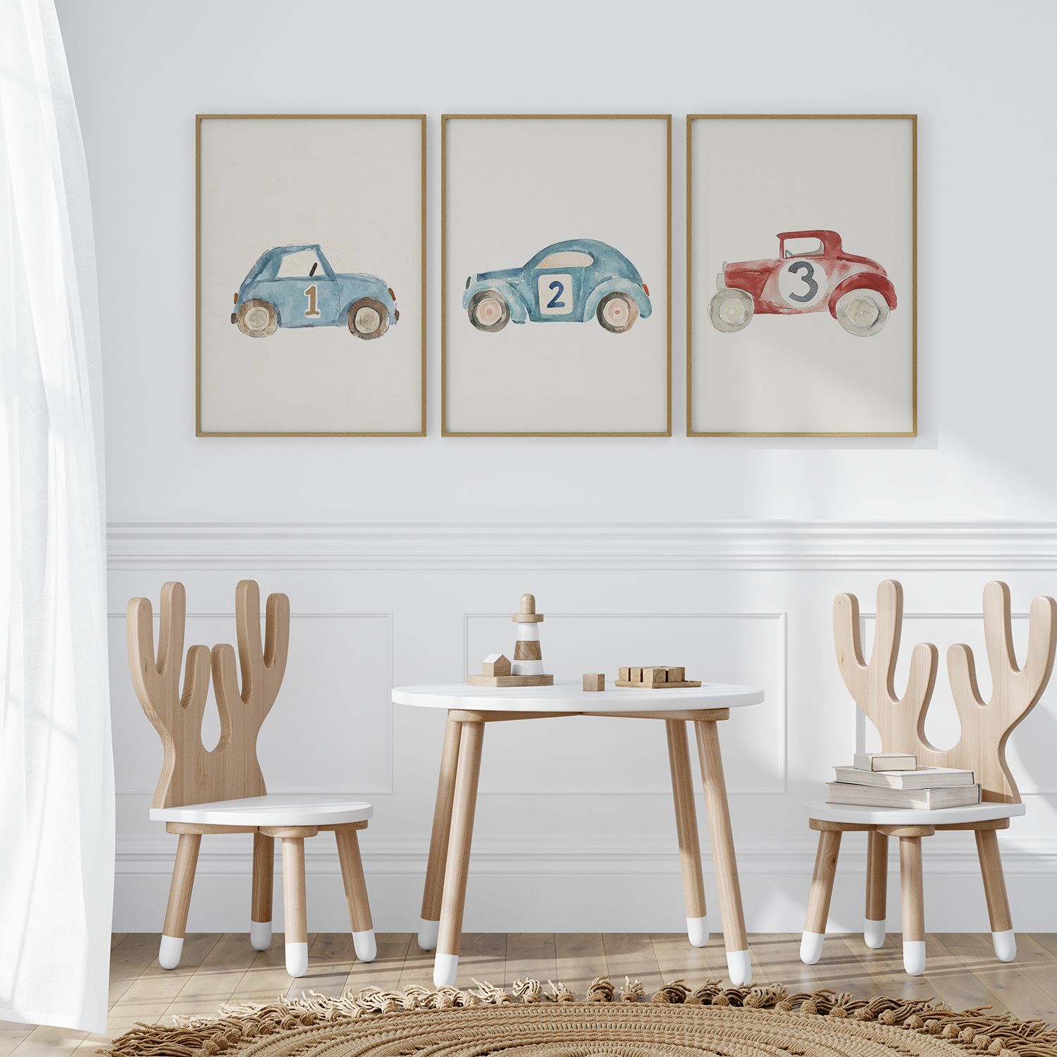 Poster - Vintage Car Illustrations / Set of 3