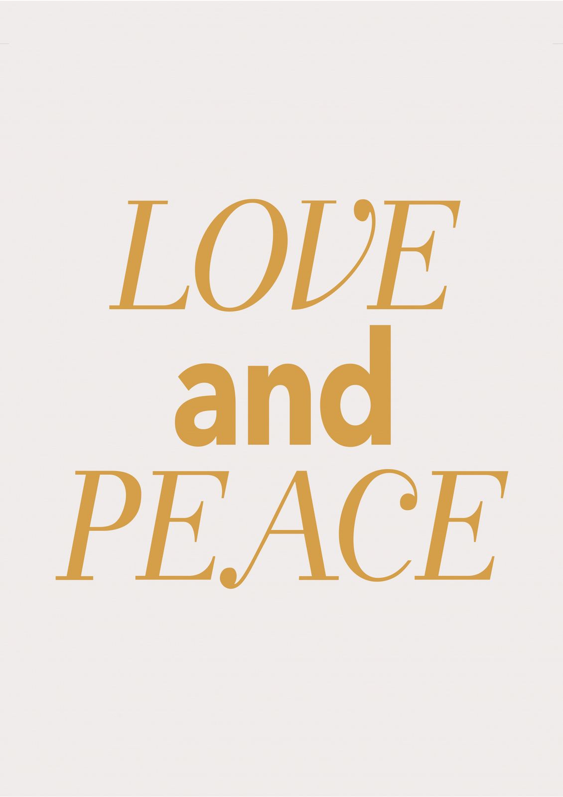 Poster - Love and Peace