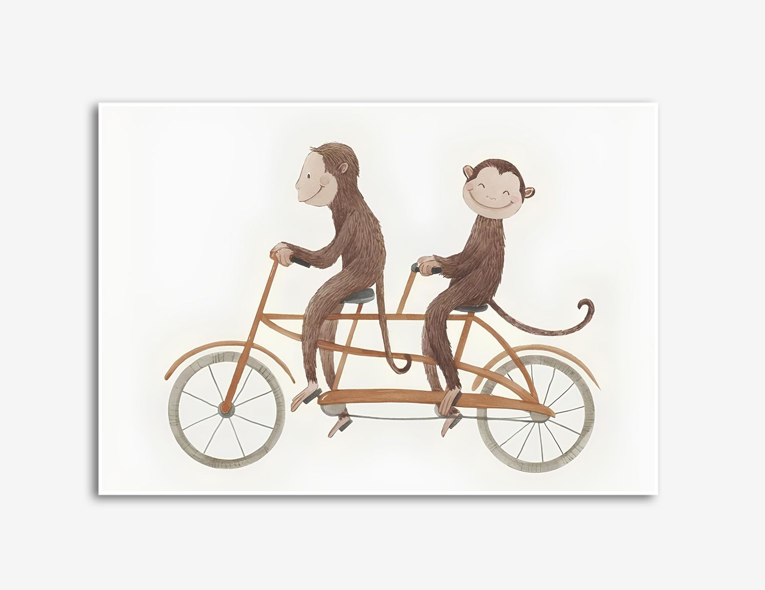 Monkey Duo Tandem Poster