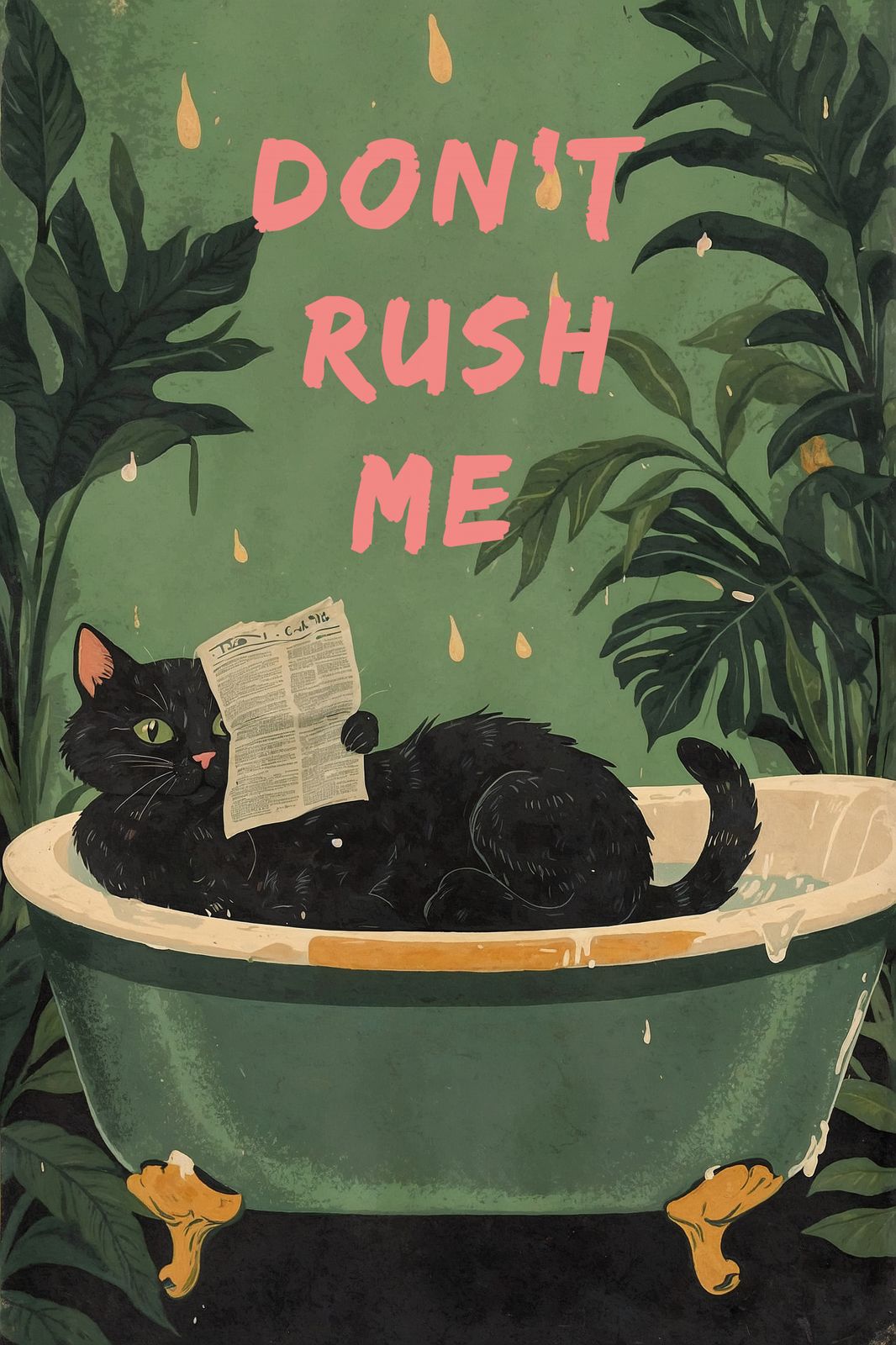 Poster - Cat in Bathtub
