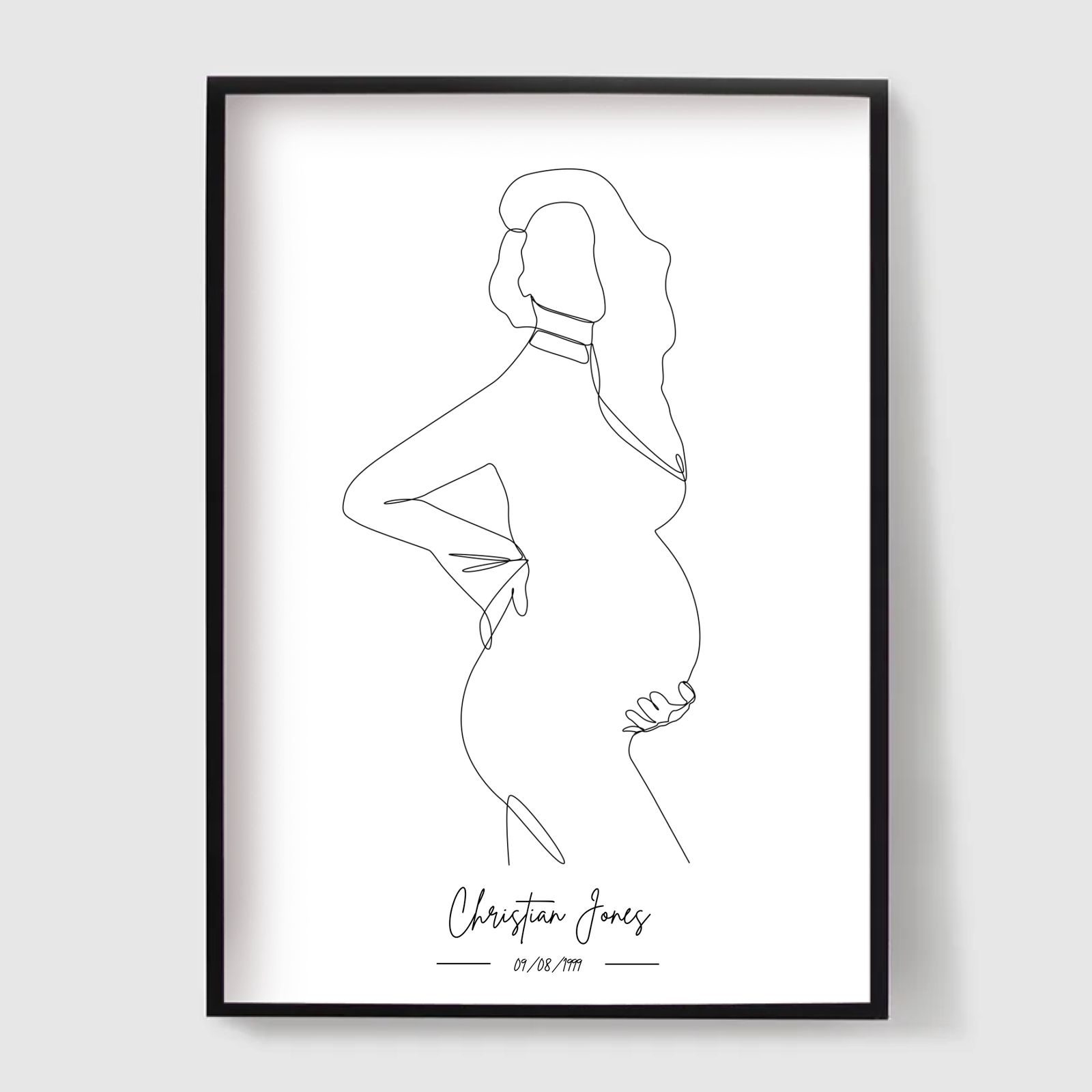 Personalized Poster - Expecting Mother Silhouette