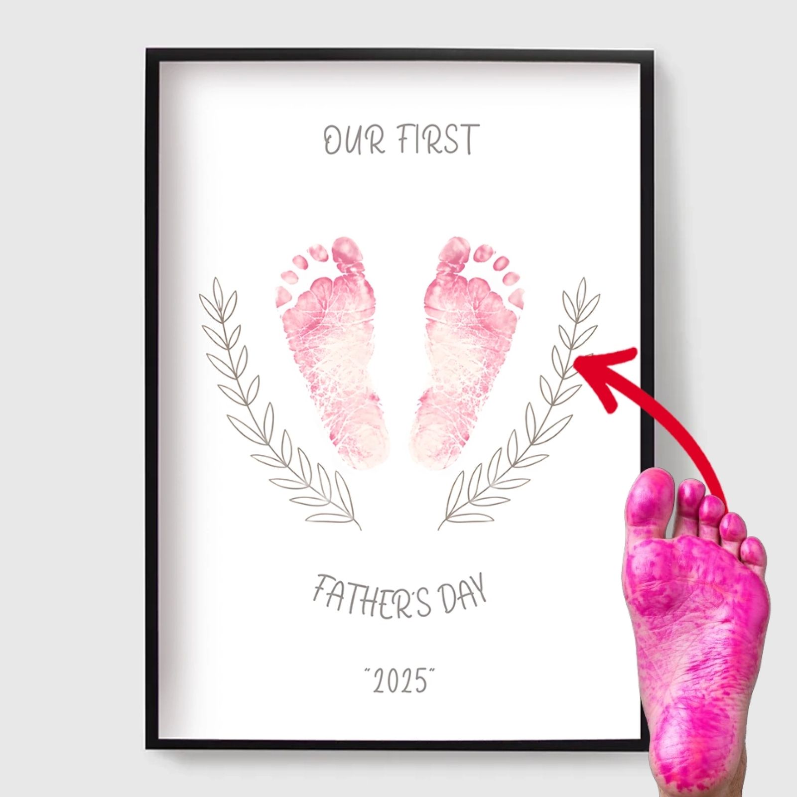 Personalised Poster -  Father’s Day Baby Footprint