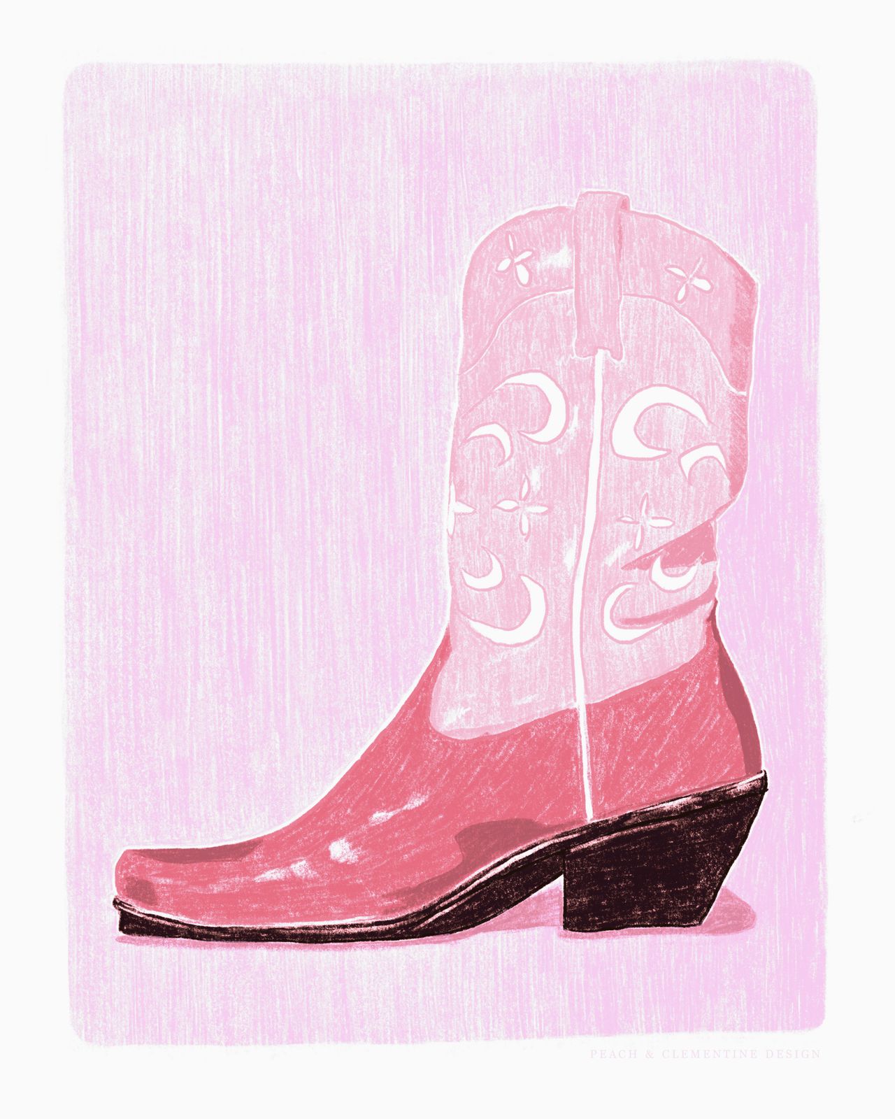 Poster - Pink Cowboy Boot