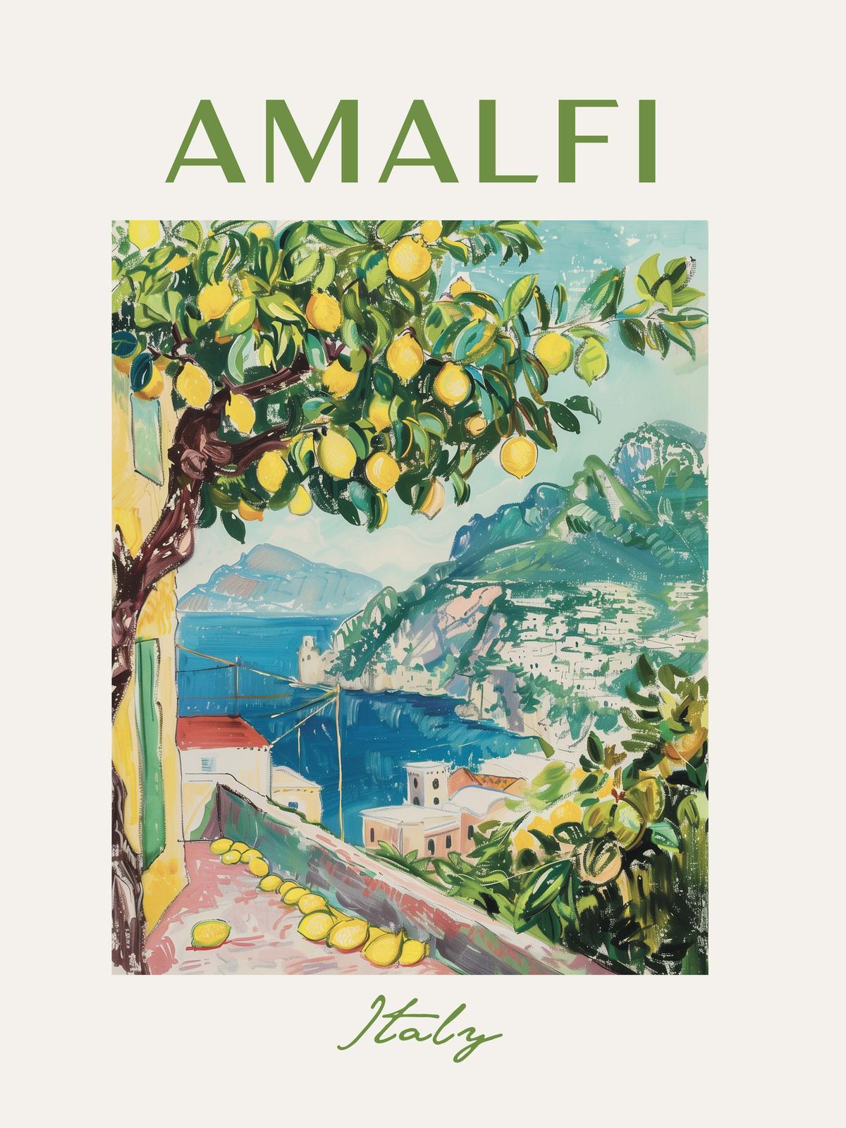 Poster - Amalfi Lemons View
