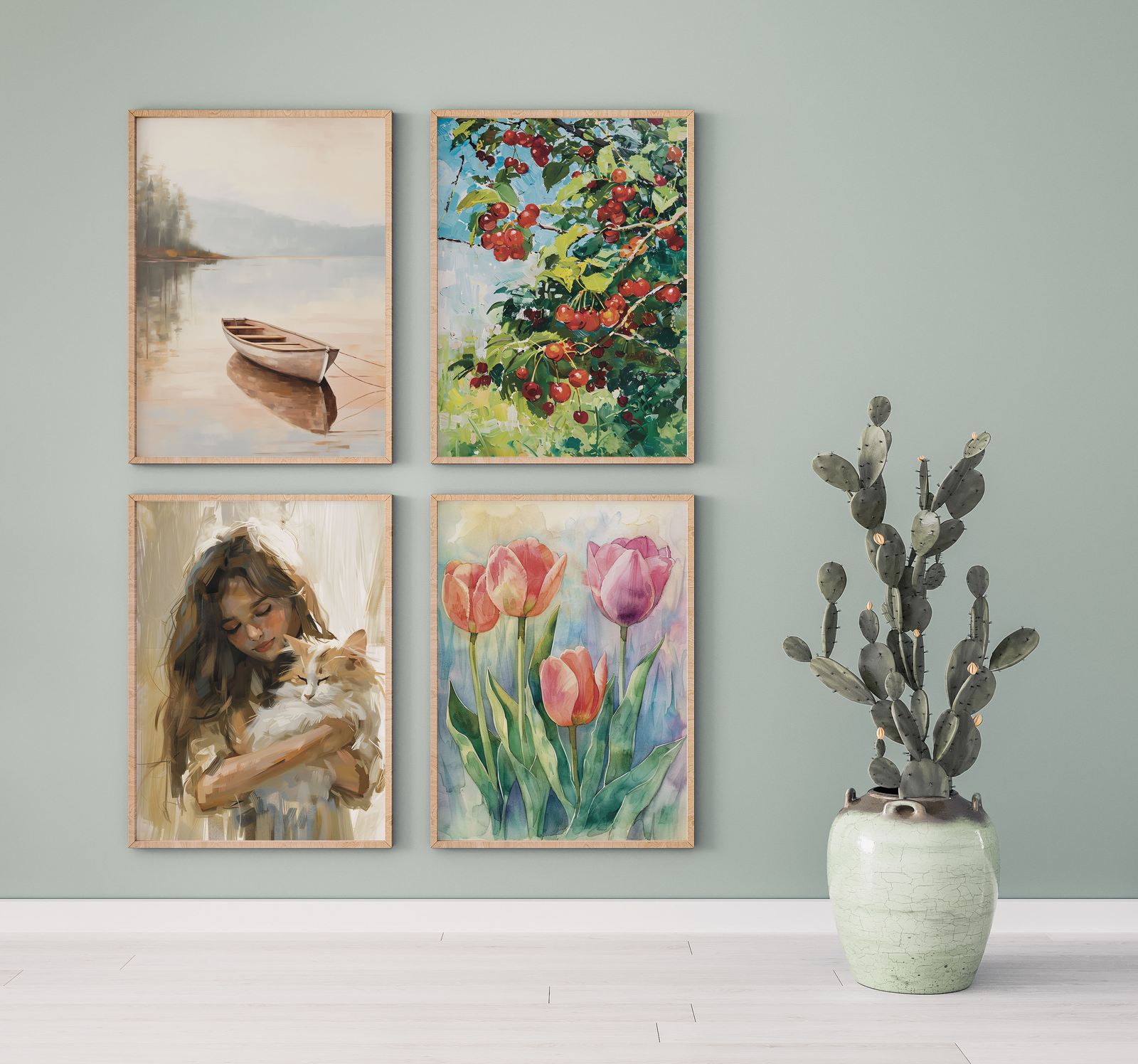 Poster - Tranquility in Bloom / Set of 4