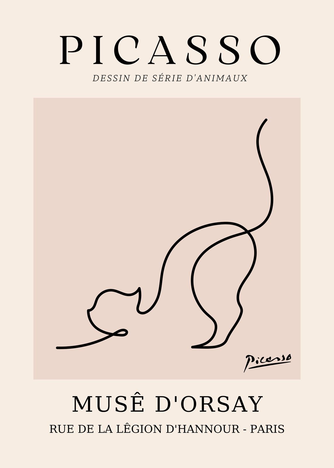 Poster - Picasso Line Drawing