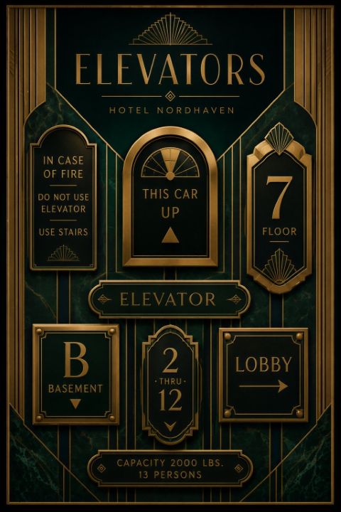 Poster - Hotel Nordhaven Elevator