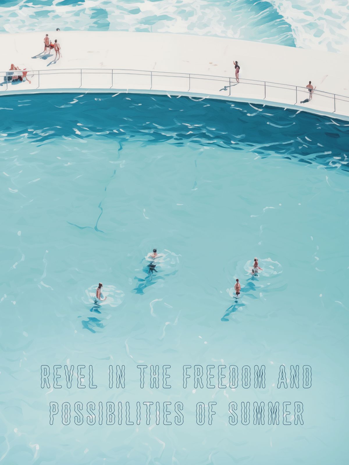 Poster - Summer Poolside Tranquility