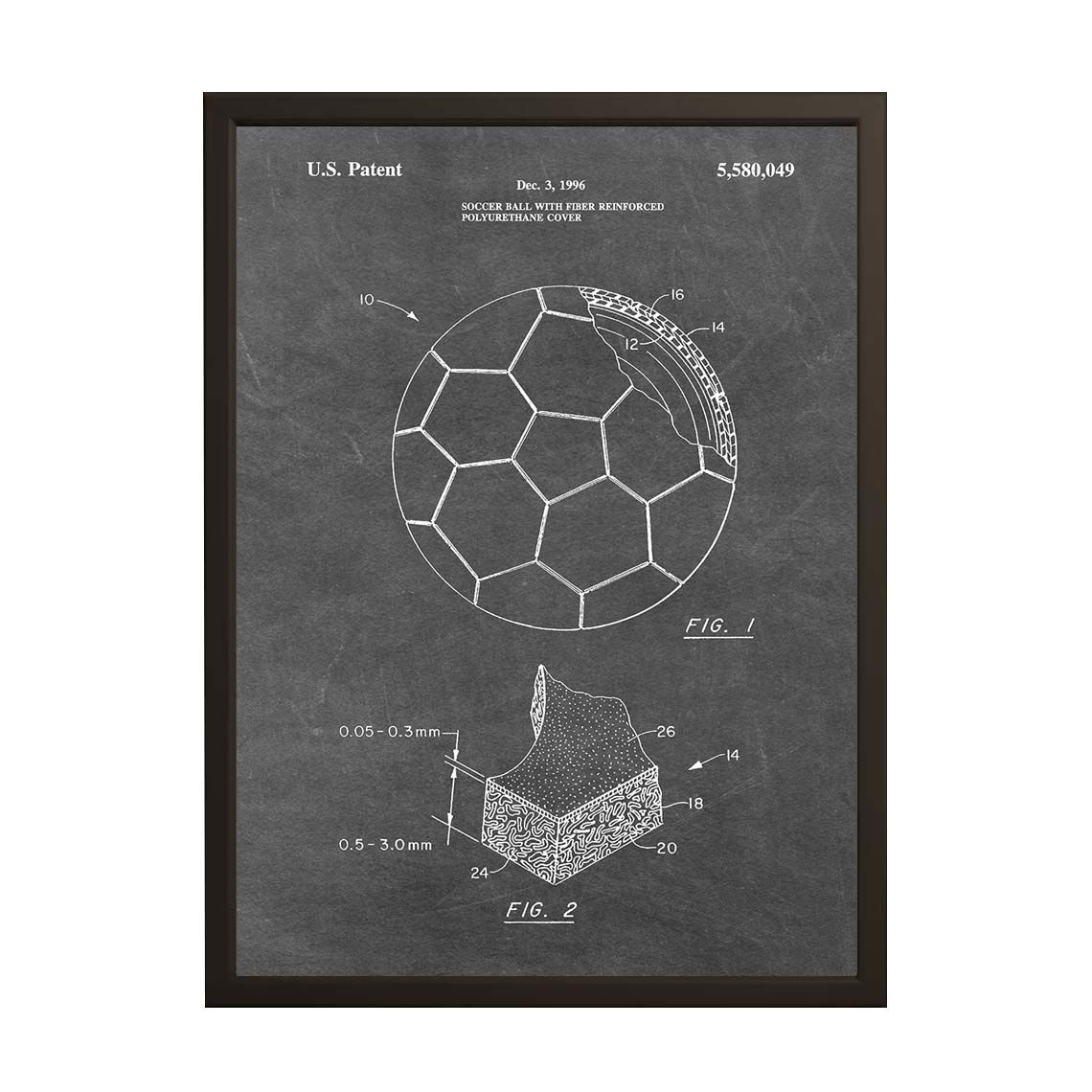 Patent Drawing Poster - Soccer Ball