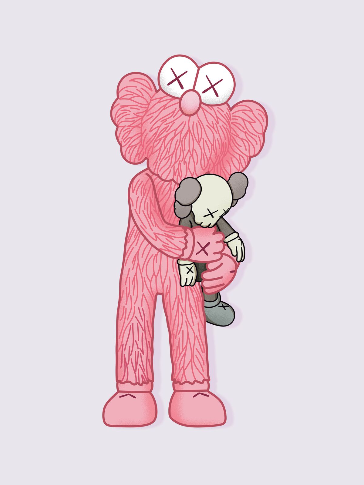 Poster - Pink Character Hug