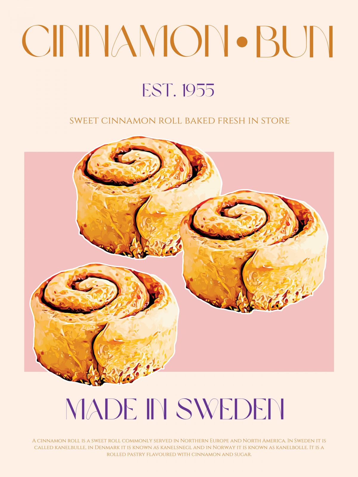 Poster - Cinnamon Bun Delight