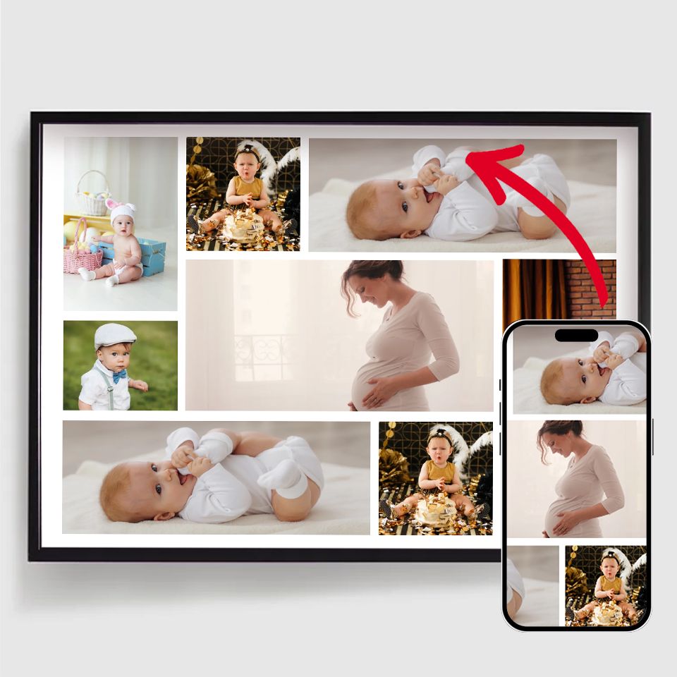 Personalised Posters – Upload your own images – 8 Photos Horizontal