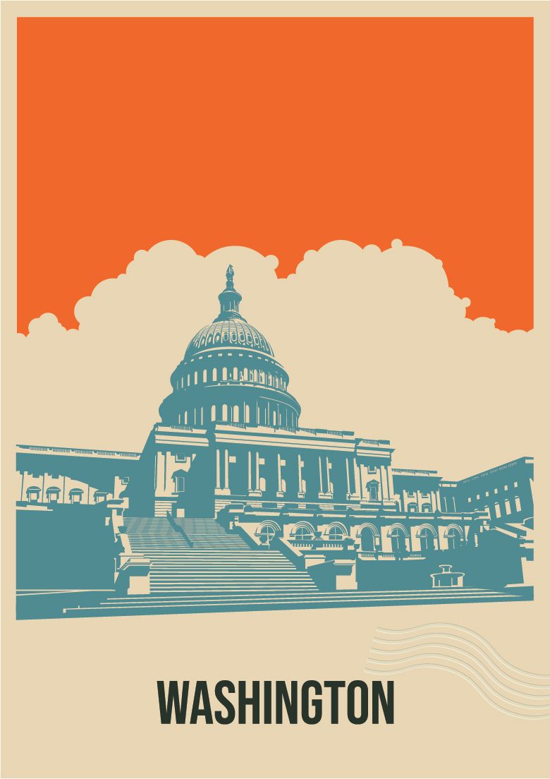 Washington Poster - Set of 1